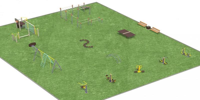 Дизайн проект спортплощадки разновозрастной  в Оренбурге