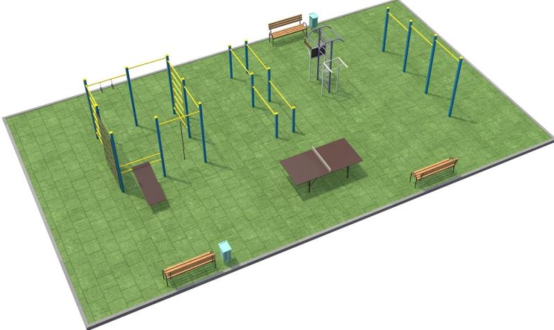 Проект спортплощадки 170 метров в Оренбурге в Оренбурге