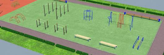 Проект детско-спортивной площадки для школы - детсада в Оренбурге