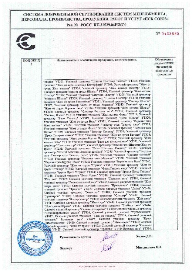 Приложение к сертфикату тренажеры 2