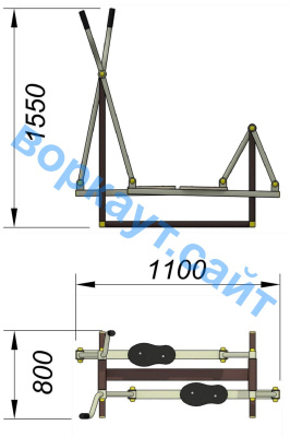 Уличный тренажер "Лыжник" УТ 008 в Оренбурге
