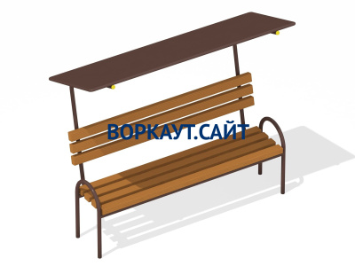 Лавочка под навесом МАФ 1607 в Оренбурге