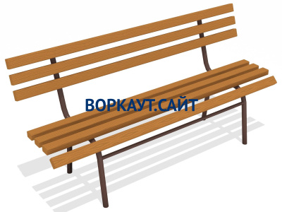 Лавочка со спинкой МАФ 1604 в Оренбурге
