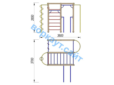 Детский спортивный комплекс Гимнастический ДСК 3107 в Оренбурге