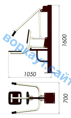 Уличный тренажер "Жим от груди" УТ 002 в Оренбурге
