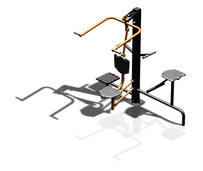 Уличный тренажер "Верхняя тяга Твистер стоя Твистер сидя" УТ336 в Оренбурге