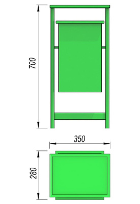 Урна с крышкой МАФ 1631 в Оренбурге