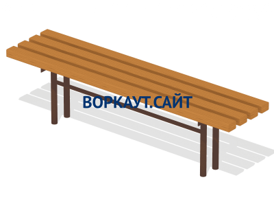 Лавочка без спинки МАФ 1601 в Оренбурге