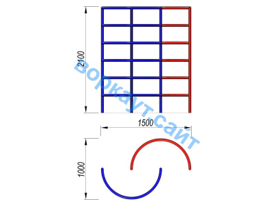 Шведская стенка полукруглая ДСК 3503 в Оренбурге